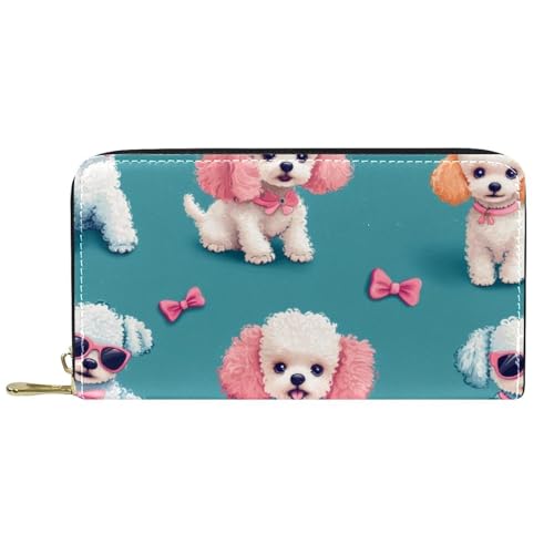 KengjuTesu Damen-Geldbörse mit Reißverschluss und Handy-Clutch, niedliches Katzenmuster, Reise-Geldbörse, Leder, Clutch, Kartenhalter, Organizer, Handgelenke, Mehrfarbig 2, Einheitsgröße von KengjuTesu