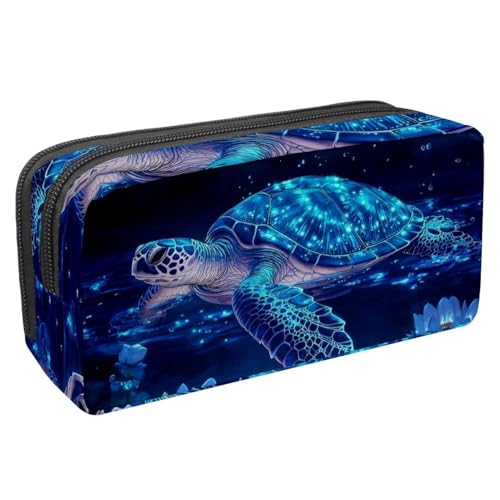 KengjuTesu Wasserdichte Federmäppchen, Sternenhimmel Delphin Lotus Federmäppchen mit Reißverschluss, Bürobedarf Briefpapier Organizer für Studenten, Teenager und Erwachsene, Mehrfarbig 9, One size, von KengjuTesu