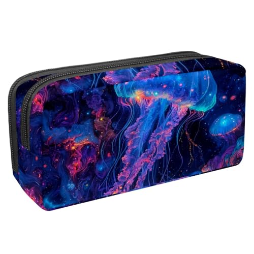 KengjuTesu Wasserdichte Federmäppchen mit Reißverschluss, leuchtende Schmetterlinge für Mädchen, Schreibwaren Organizer für Studenten, Teenager und Erwachsene, Mehrfarbig 5., One size, Federmappe von KengjuTesu