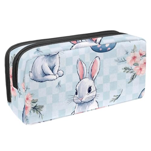 KengjuTesu Wasserdichte Federtasche, Kaninchen Pflanzen Eier Federtasche Federmäppchen mit Reißverschluss, Bürobedarf Briefpapier Organizer für Studenten, Jugendliche und Erwachsene, Mehrfarbig 7, One von KengjuTesu