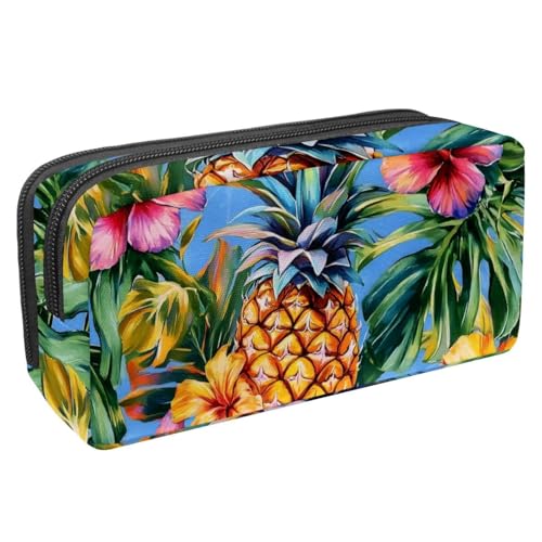 KengjuTesu Wasserdichtes Federmäppchen, Federmäppchen mit Reißverschluss, Früchte, Blumenmuster, Stifttasche, Bürobedarf, Schreibwaren-Organizer für Teenager, Mädchen, Studenten, Erwachsene, von KengjuTesu