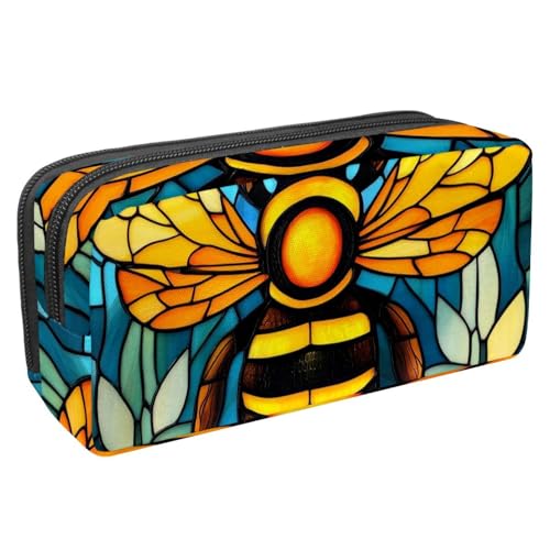 KengjuTesu Wasserdichtes Federmäppchen, Federmäppchen mit Reißverschluss, Glas-Enten-Stifttasche, Bürobedarf, Schreibwaren-Organizer für Teenager, Mädchen, Studenten, Erwachsene, Mehrfarbig 2, von KengjuTesu