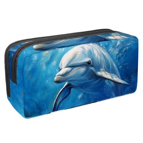 KengjuTesu Wasserdichtes Federmäppchen, Federmäppchen mit Reißverschluss, Pfauenfedern, Stiftetasche, Bürobedarf, Schreibwaren-Organizer für Teenager, Mädchen, Studenten, Erwachsene, Mehrfarbig 7, von KengjuTesu