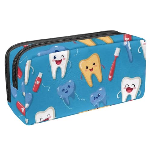 KengjuTesu Wasserdichtes Federmäppchen, Federmäppchen mit Reißverschluss, Zahn- und Zahnpasta-Stifttasche, Bürobedarf, Schreibwaren-Organizer für Teenager, Mädchen, Studenten, Erwachsene, Mehrfarbig von KengjuTesu