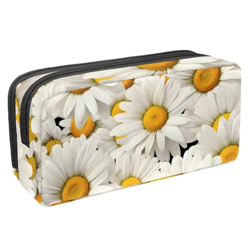 KengjuTesu Wasserdichtes Federmäppchen, Federmäppchen mit Reißverschluss, kleine Gänseblümchen, Stifttasche, Bürobedarf, Schreibwaren-Organizer für Teenager, Mädchen, Studenten, Erwachsene, Mehrfarbig von KengjuTesu