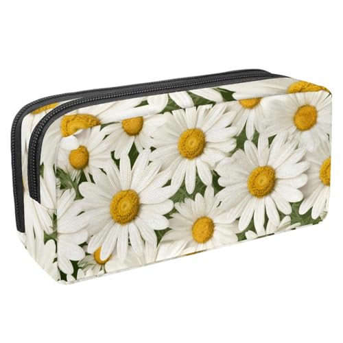 KengjuTesu Wasserdichtes Federmäppchen, Federmäppchen mit Reißverschluss, kleine Gänseblümchen, Stifttasche, Bürobedarf, Schreibwaren-Organizer für Teenager, Mädchen, Studenten, Erwachsene, Mehrfarbig von KengjuTesu