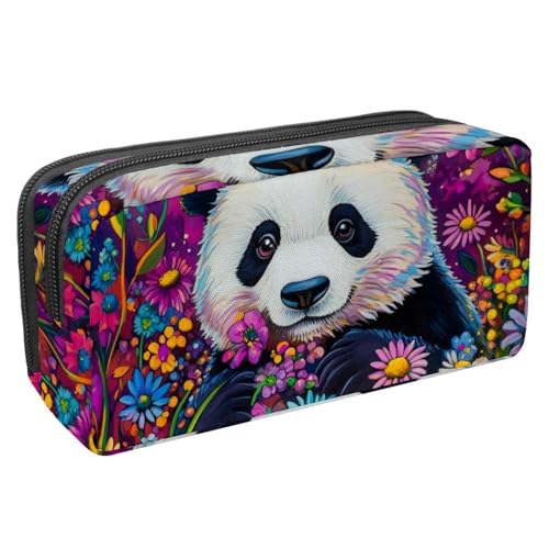 KengjuTesu Wasserdichtes Federmäppchen, Federmäppchen mit Reißverschluss, psychedelische Blume, Eichhörnchen, Stifttasche, Bürobedarf, Schreibwaren-Organizer für Teenager, Mädchen, Studenten, von KengjuTesu