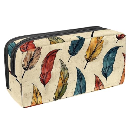 KengjuTesu Wasserdichtes Federmäppchen, Federmäppchen mit Reißverschluss, schwarze Federtasche, Bürobedarf, Schreibwaren-Organizer für Teenager, Mädchen, Studenten, Erwachsene, Mehrfarbig 2, von KengjuTesu