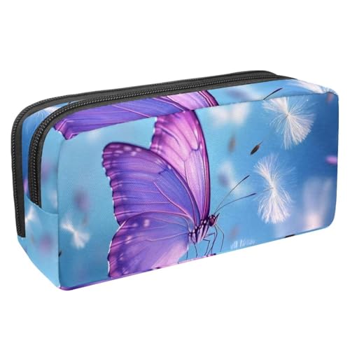 KengjuTesu Wasserdichtes Federmäppchen, leuchtende Schmetterlinge, Mädchen, Stiftetasche mit Reißverschluss, Bürobedarf, Schreibwaren-Organizer für Studenten, Teenager, Erwachsene, Mehrfarbig 6, von KengjuTesu