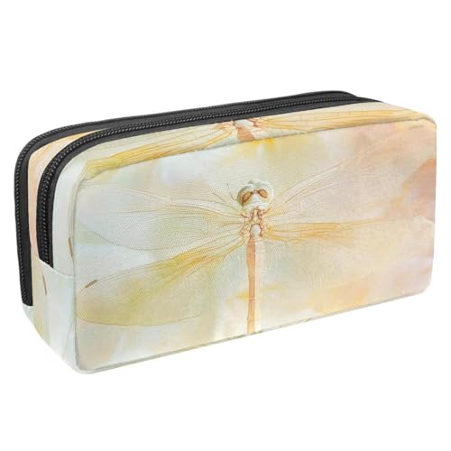 KengjuTesu Wasserdichtes Federmäppchen, weiches Federmäppchen mit Libelle und Blume, Federmäppchen mit Reißverschluss, Bürobedarf, Schreibwaren-Organizer für Studenten, Teenager, Erwachsene, von KengjuTesu