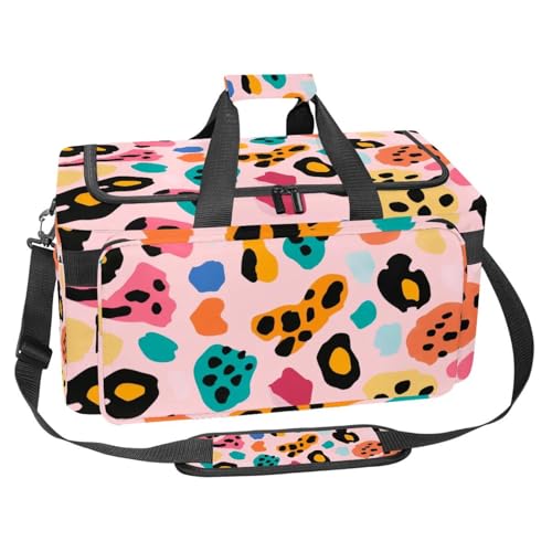 Sporttasche aus Oxford-Gewebe, mit abnehmbarem Schultergurt, Trainings-Handtasche, Übernachtungstasche für Damen und Herren, Dinosaurier-Universum, Mehrfarbig 11, Einheitsgröße, Handgepäck von KengjuTesu