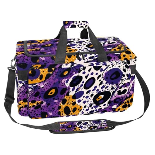 Sporttasche aus Oxford-Gewebe, mit abnehmbarem Schultergurt, Trainings-Handtasche, Übernachtungstasche für Damen und Herren, Dinosaurier-Universum, Mehrfarbig 12, Einheitsgröße, Handgepäck von KengjuTesu