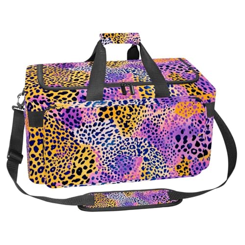 Sporttasche aus Oxford-Gewebe, mit abnehmbarem Schultergurt, Trainings-Handtasche, Übernachtungstasche für Damen und Herren, Dinosaurier-Universum, Mehrfarbig 17, Einheitsgröße, Handgepäck von KengjuTesu