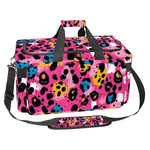 Sporttasche aus Oxford-Gewebe, mit abnehmbarem Schultergurt, Trainings-Handtasche, Übernachtungstasche für Damen und Herren, Dinosaurier-Universum, Mehrfarbig 19, Einheitsgröße, Handgepäck von KengjuTesu