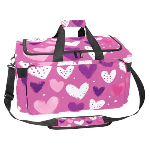 Sporttasche aus Oxford-Gewebe, mit abnehmbarem Schultergurt, Trainings-Handtasche, Übernachtungstasche für Damen und Herren, Dinosaurier-Universum, Mehrfarbig 20, Einheitsgröße, Handgepäck von KengjuTesu