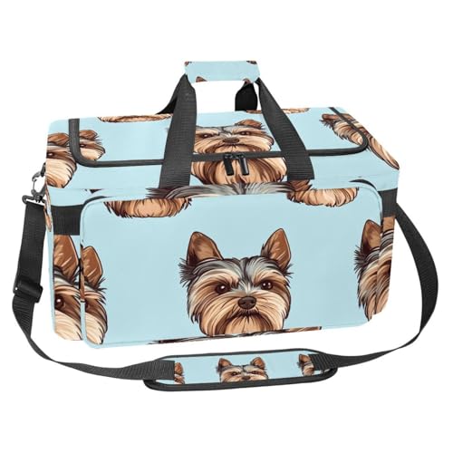 Sporttasche aus Oxford-Gewebe, mit abnehmbarem Schultergurt, Trainings-Handtasche, Übernachtungstasche für Damen und Herren, Weihnachten Happy Deer, Mehrfarbig 11, Einheitsgröße, Handgepäck von KengjuTesu