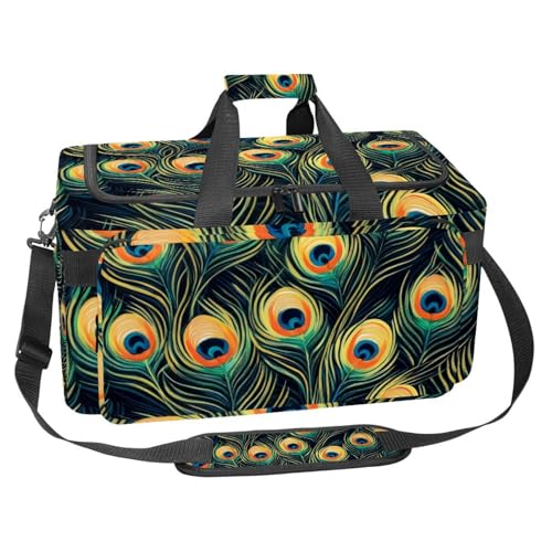 Sporttasche aus Oxford-Gewebe, mit abnehmbarem Schultergurt, Trainings-Handtasche, Übernachtungstasche für Damen und Herren, Weihnachten Happy Deer, Mehrfarbig 17, Einheitsgröße, Handgepäck von KengjuTesu