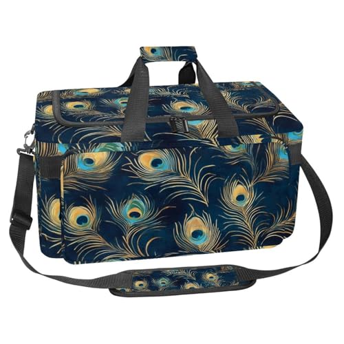 Sporttasche aus Oxford-Gewebe, mit abnehmbarem Schultergurt, Trainings-Handtasche, Übernachtungstasche für Damen und Herren, Weihnachten Happy Deer, Mehrfarbig 18, Einheitsgröße, Handgepäck von KengjuTesu