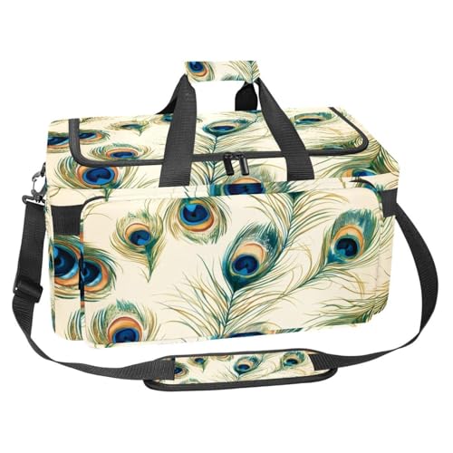 Sporttasche aus Oxford-Gewebe, mit abnehmbarem Schultergurt, Trainings-Handtasche, Übernachtungstasche für Damen und Herren, Weihnachten Happy Deer, Mehrfarbig 19, Einheitsgröße, Handgepäck von KengjuTesu