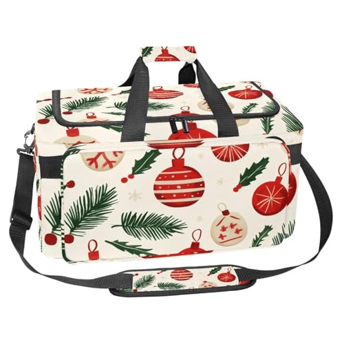 Sporttasche aus Oxford-Gewebe, mit abnehmbarem Schultergurt, Trainings-Handtasche, Übernachtungstasche für Damen und Herren, Weihnachten Happy Deer, Mehrfarbig 2, Einheitsgröße, Handgepäck von KengjuTesu