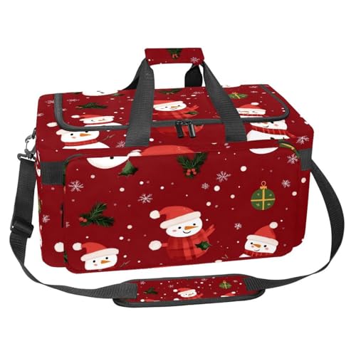 Sporttasche aus Oxford-Gewebe, mit abnehmbarem Schultergurt, Trainings-Handtasche, Übernachtungstasche für Damen und Herren, Weihnachten Happy Deer, Mehrfarbig 5, Einheitsgröße, Handgepäck von KengjuTesu