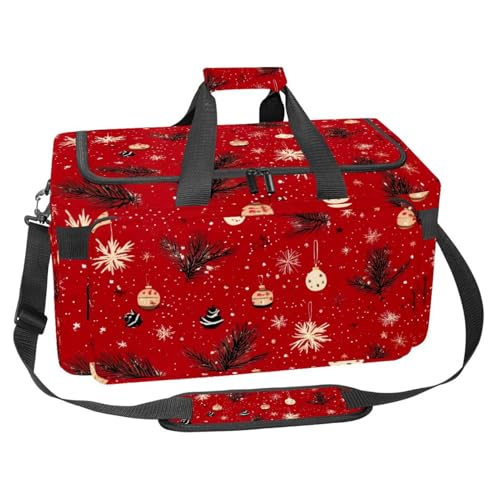 Sporttasche aus Oxford-Gewebe, mit abnehmbarem Schultergurt, Trainings-Handtasche, Übernachtungstasche für Damen und Herren, Weihnachten Happy Deer, Mehrfarbig 6, Einheitsgröße, Handgepäck von KengjuTesu