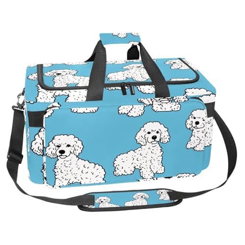 Sporttasche aus Oxford-Gewebe, mit abnehmbarem Schultergurt, Trainings-Handtasche, Übernachtungstasche für Damen und Herren, Weihnachten Happy Deer, Mehrfarbig 8, Einheitsgröße, Handgepäck von KengjuTesu