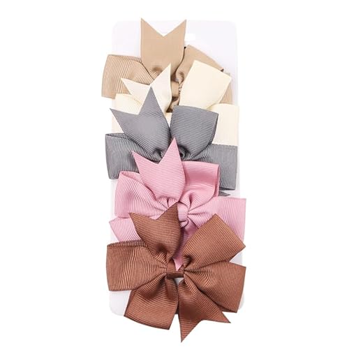 5 x Stoff-Haarspangen, süße und niedliche Seitenclips von Hand mit schönen Schleifen von Keninll