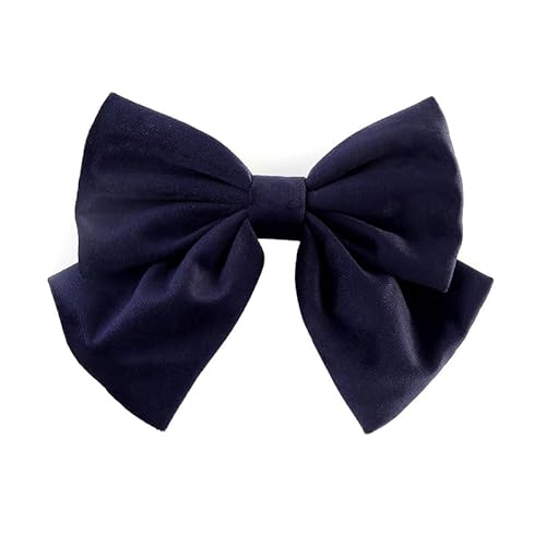 Stoff-Haarspangen, Samtschleife, süße und niedliche handgefertigte Clips, blau von Keninll