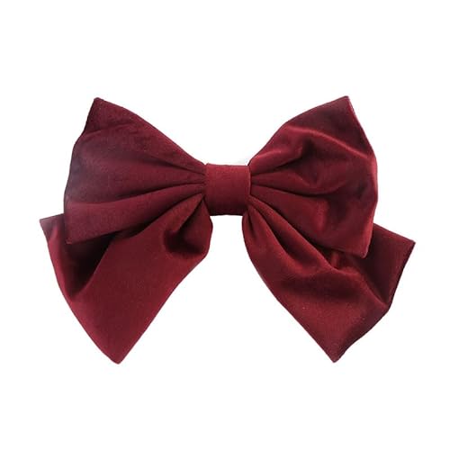 Stoff-Haarspangen, Samtschleife, süße und niedliche handgefertigte Clips, rot von Keninll