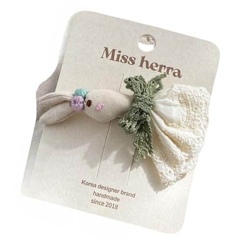 Stoff-Haarspangen, handgefertigt, süßer und niedlicher dreidimensionaler Pony-Clip, Seitenclips von Keninll