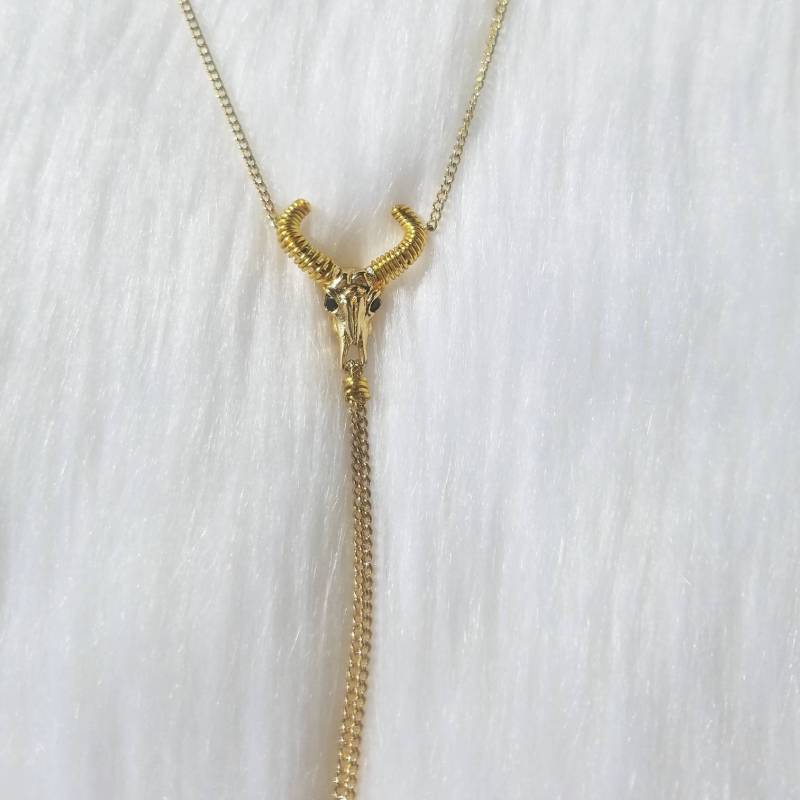 Gold Lange Horn Halskette Gold Lange Horn Halskette von KennedyCharm