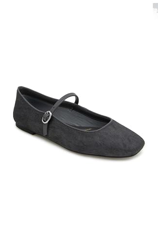 Kenneth Cole New York Damen Jasper Mary Jane Flat, Charcole Haircalf, 38.5 EU von Kenneth Cole New York