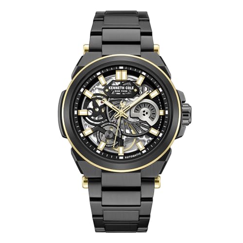 Kenneth Cole New York Herren-Automatikuhr, Schwarz – Edelstahl, Mens Standard, Automatisch von Kenneth Cole New York