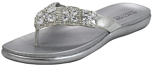 Kenneth Cole REACTION Damen Glam-athon Zehensandalen Sandale, Silber, 39.5 EU von Kenneth Cole REACTION