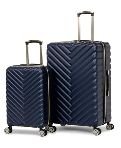 Kenneth Cole REACTION Damen Madison Square Hardside Chevron Erweiterbares Gepäck, Navy, 2-Piece Set (20" & 28"), Damen Madison Square Hardside Chevron Erweiterbares Gepäck von Kenneth Cole REACTION