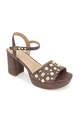 Kenneth Cole REACTION Damen Remina Charm Sandale mit Absatz, Bronze, 40 EU Kenneth Cole REACTION Damen Remina Charm Sandale mit Absatz, Bronze, 40 EU von Kenneth Cole REACTION