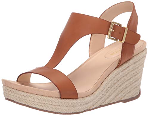 Kenneth Cole REACTION Damen T-Strap Wedge Keilabsatz-Sandale, hautfarben, 36 EU von Kenneth Cole REACTION