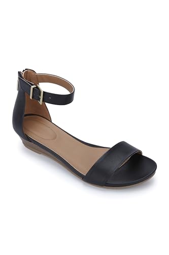 Kenneth Cole REACTION Damen Viber Keilabsatz-Sandale, schwarz, 38.5 EU von Kenneth Cole REACTION