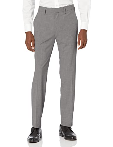 Kenneth Cole REACTION Herren 4-Way Stretch Solid Gab Slim Fit Dress Pant Anzughose, grau, 32W / 32L von Kenneth Cole REACTION