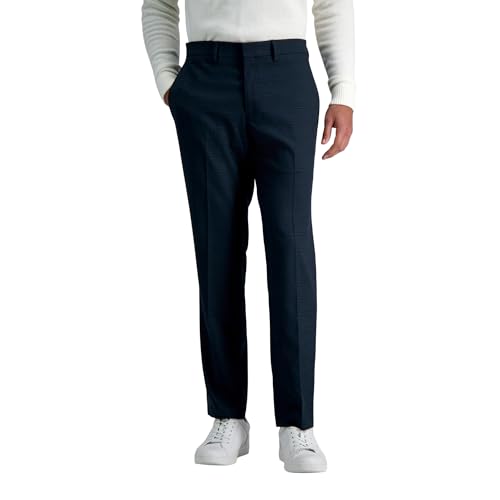 Kenneth Cole REACTION Herren Premium Flex Slim Fit Dress Pant-Patterns and Solids Anzughose, Charcoal Heather Windowpane, 34W / 34L von Kenneth Cole REACTION