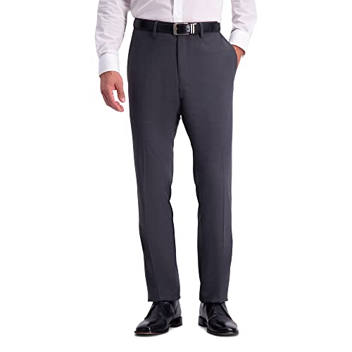 Kenneth Cole REACTION Herren Slim Fit Fashion Gemusterte Anzughose Klassische Hose, Dunkelgrau, 36W / 29L von Kenneth Cole REACTION