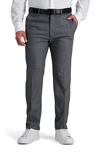 Kenneth Cole REACTION Herren Solid Performance Slim Fit Kleid Hose, Mittelgrau, 33W / 32L von Kenneth Cole REACTION
