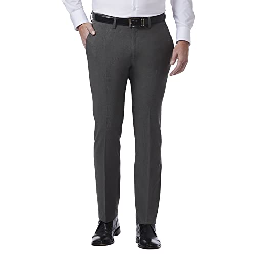 Kenneth Cole REACTION Herren Stretch Weave Slim Fit Dress Pant Klassische Hose, Mittelgrau, 36W / 32L von Kenneth Cole REACTION