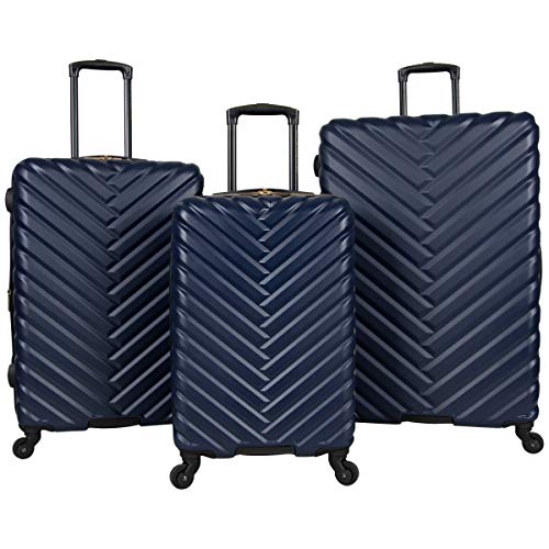 Kenneth Cole REACTION Damen Madison Square Hardside Chevron Erweiterbares Gepäck, Marineblau, 20-Inch Carry On, Damen Madison Square Hardside Chevron Erweiterbares Gepäck von Kenneth Cole REACTION