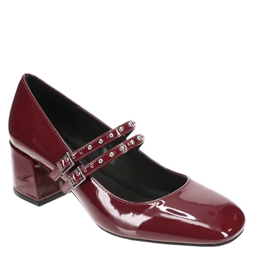 Kenneth Cole Reaction Damen Leeann Studs Pumps, Dunkelrotes Lack, 35.5 EU von Kenneth Cole REACTION