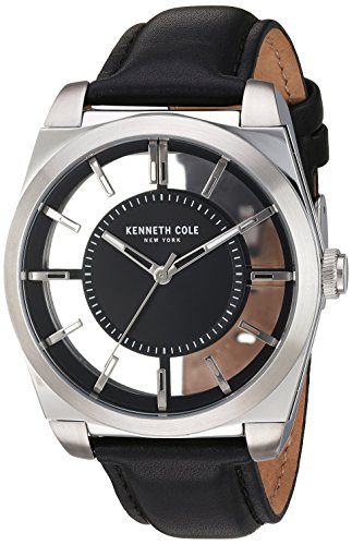 Kenneth Cole Herren-Armbanduhr, Modell Transparency Canon, Gewehr, Schwarz – 10027837, Gurt von Kenneth Cole New York