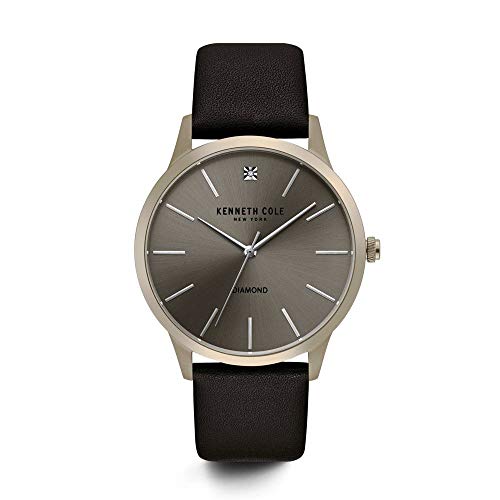 Kenneth Cole New York Herren-Armbanduhr, Quarz, Edelstahl und Leder, Farbe: Braun (Modell: KC15111010) von Kenneth Cole