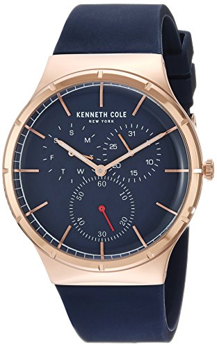 Kenneth Cole Herren analog Quarz Uhr mit Silikon Armband KC50057001 von Kenneth Cole