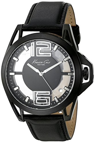 Kenneth Cole Herren Analog Quarz Uhr mit Leder Armband 10022526 von Kenneth Cole